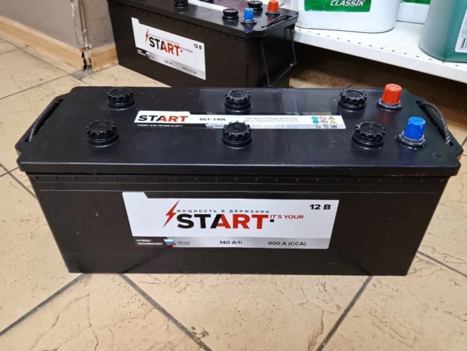 Аккумулятор, START 6СТ140, 140 Ah, конус, прямая полярность