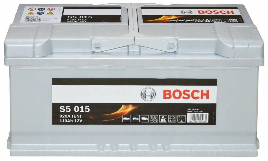 Батарея аккумуляторная Bosch 0092S50150 110А/ч 920А обратная полярн. стандартные (Европа) клеммы